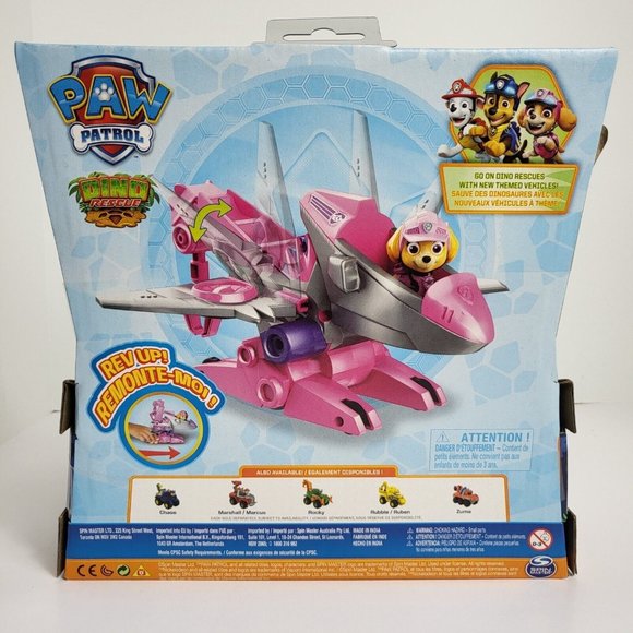 Paw Patrol Dino Rescue Skye Deluxe Vehicle With Figure Mystery Dino Puppy Dog - Picture 2 of 16